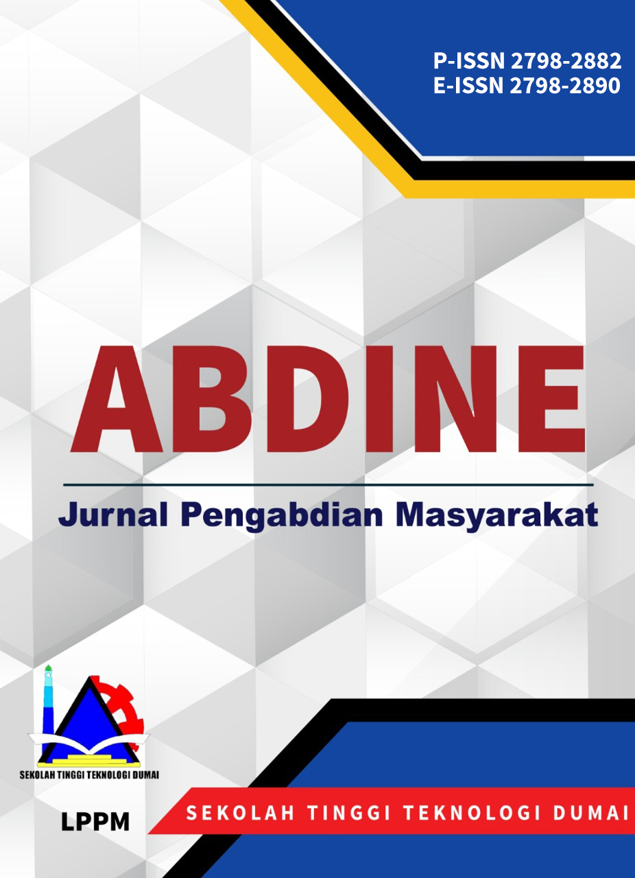 					View Vol. 4 No. 1 (2024): ABDINE : Jurnal Pengabdian Masyarakat
				